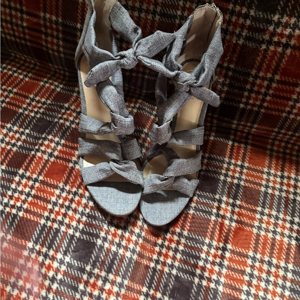 Vince Camuto Gray Strappy Heels